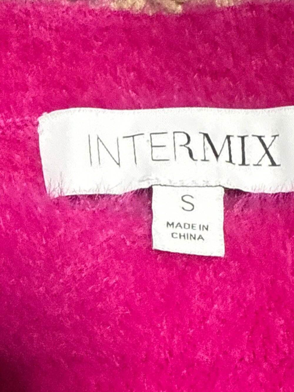 Pink fuzzy Intermix sweater - Picture 2 of 2